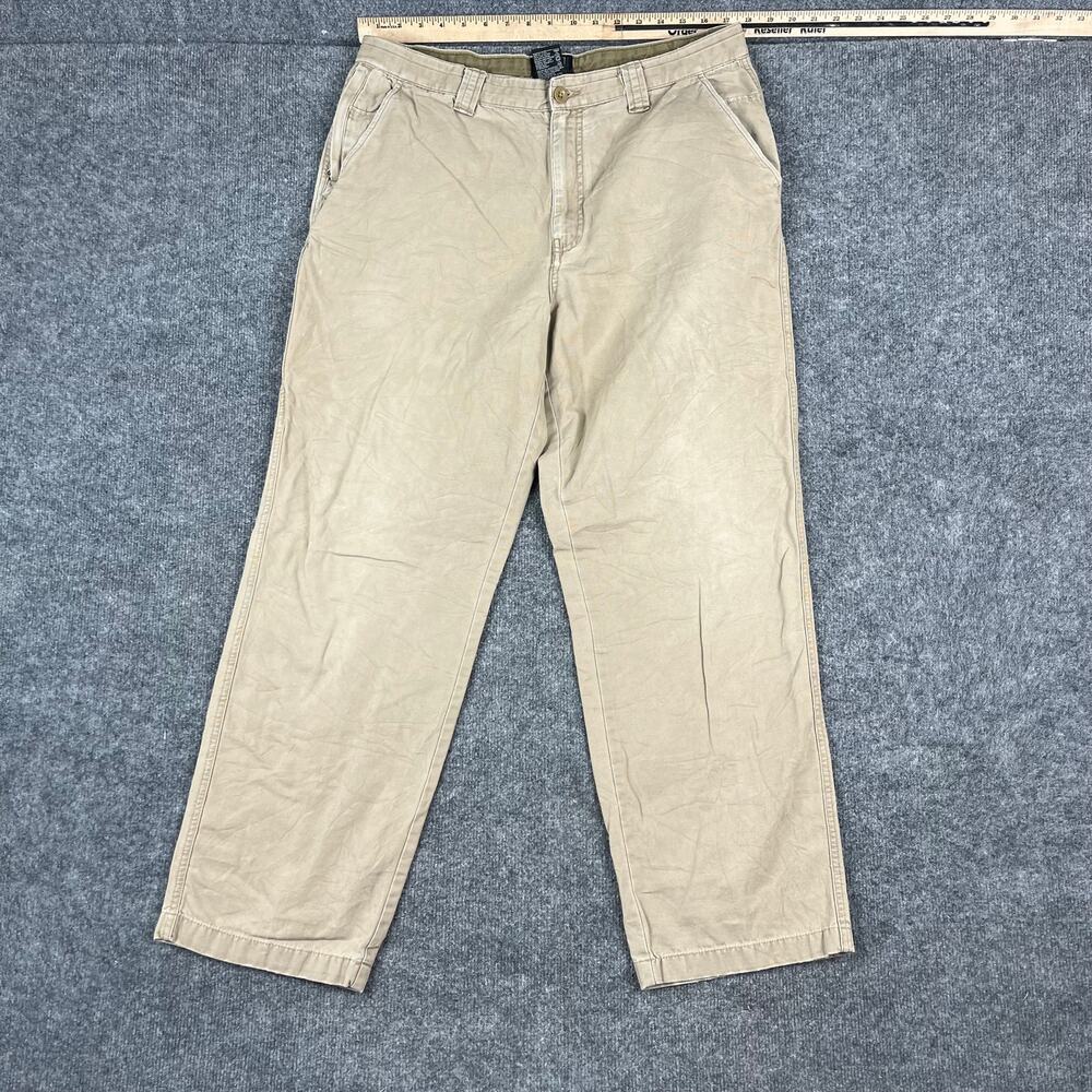 Weatherproof Pants Mens Size 36x32 Khaki Chino Casual Straight Cotton